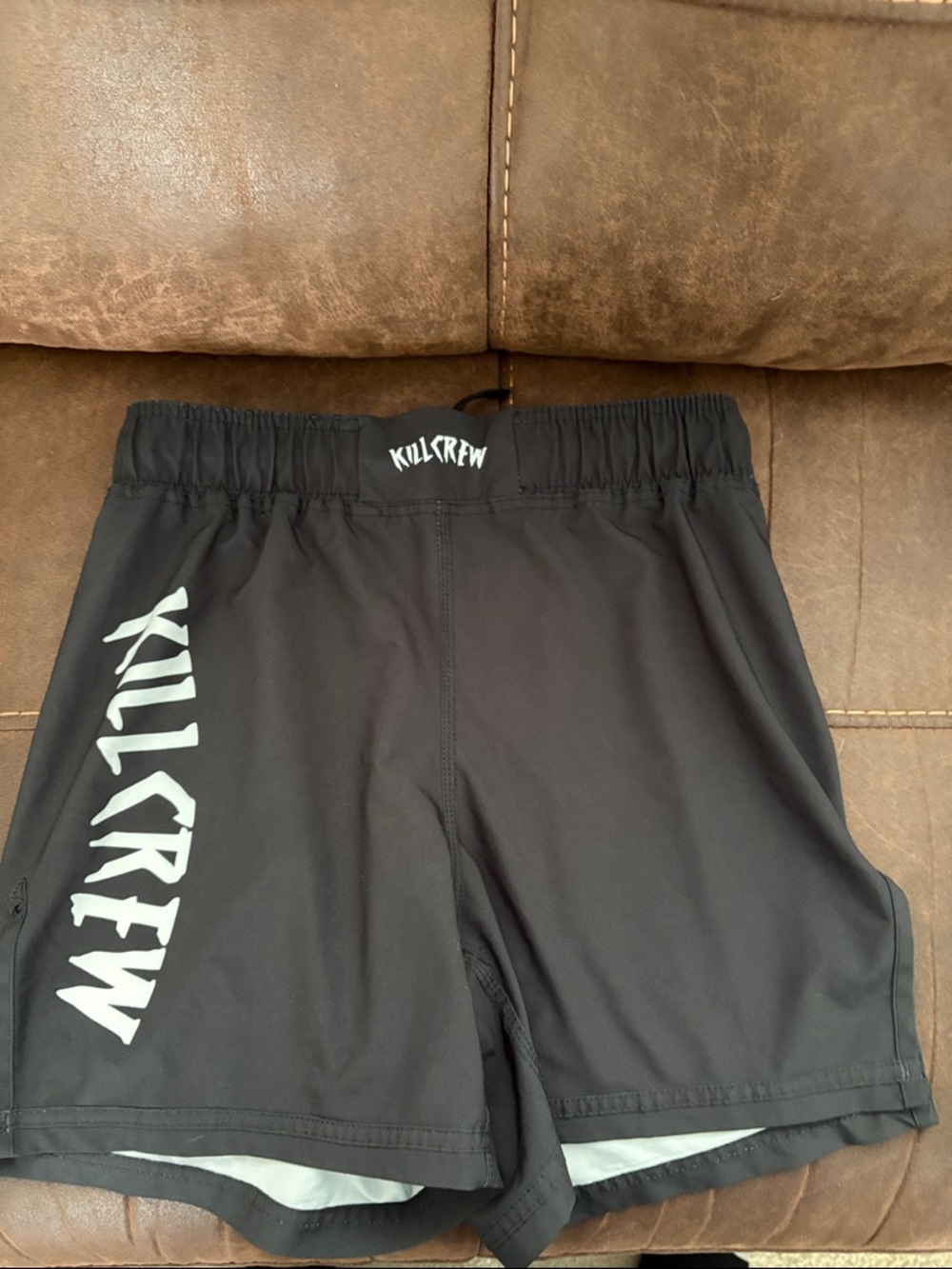Kill Crew Black Shorts with White Side Logo